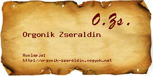 Orgonik Zseraldin névjegykártya